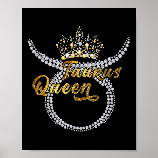 Birthday Queen Zodiac Astrology Black Melanin Hist Poster (Front)