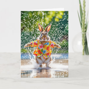 Birthday Rabbit In a Splash Pad Card