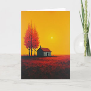 Birthday Red Roof House Card