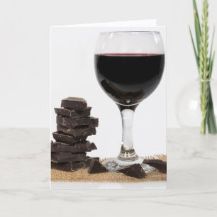Birthday Red Wine and Dark Chocolate Card