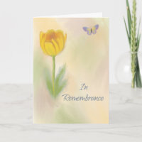 Birthday Remembrance Watercolor Flower Butterfly