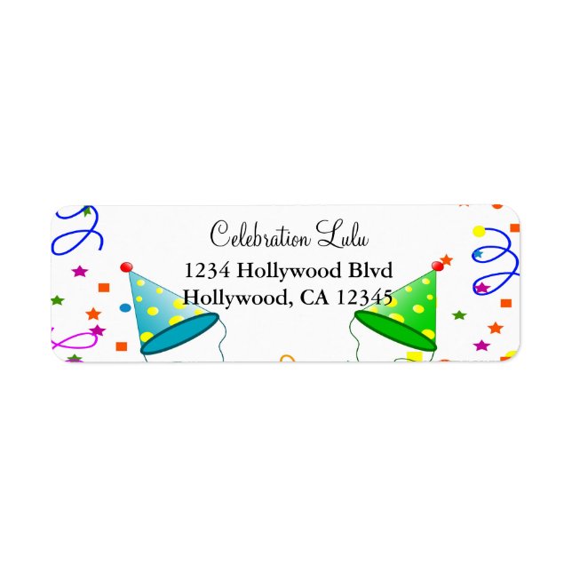 Birthday Return Address Label (Front)