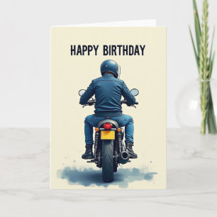 Birthday Ride Motorcycle Card