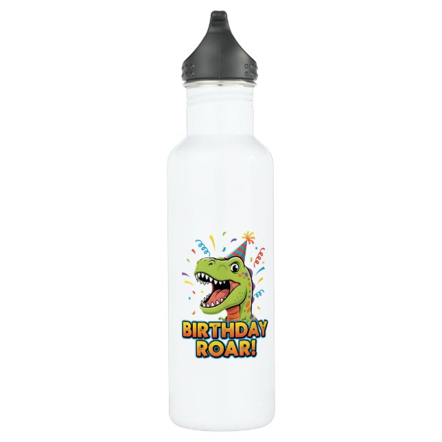 Birthday Roar Cute Dinosaur Birthday Party Design 710 Ml Water Bottle (Right)