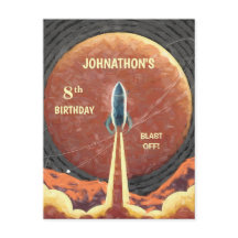 Birthday Rocket Ship Universe Planet Space Fun 