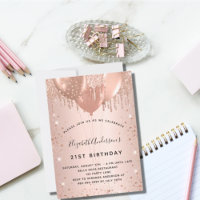 Birthday rose gold blush balloons