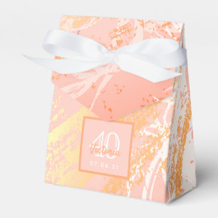 Birthday rose gold palm tree leaves modern favour box
