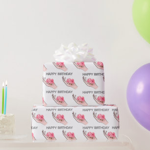 Birthday Rose In Hand Wrapping Paper