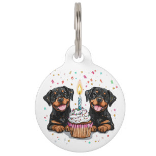 Birthday Rottweiler Dogs Pet Tag