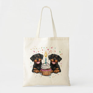 Birthday Rottweiler Dogs Tote Bag
