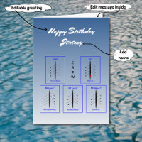 Birthday rowing crew personalizable sports