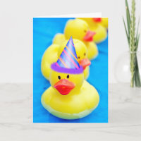 Birthday Rubber Ducks In Pool 