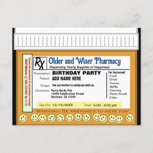 Birthday RX for Fun Postcard