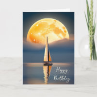 Birthday Sailboat In Moonlight