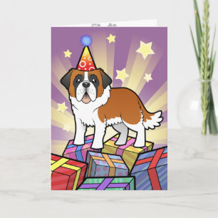 Birthday Saint Bernard Card