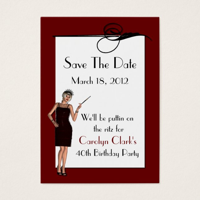 Birthday Save the Date Cards (Front)
