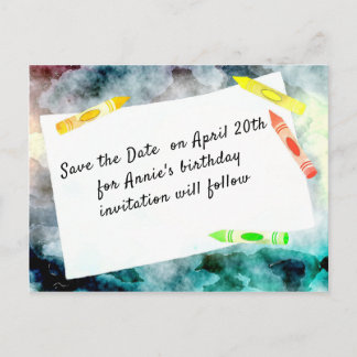Birthday Save The Date Postcard