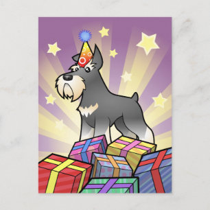Birthday Schnauzer Postcard