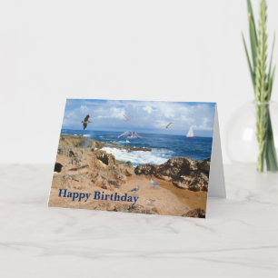 Birthday, Sea Birds at the Ocean Card