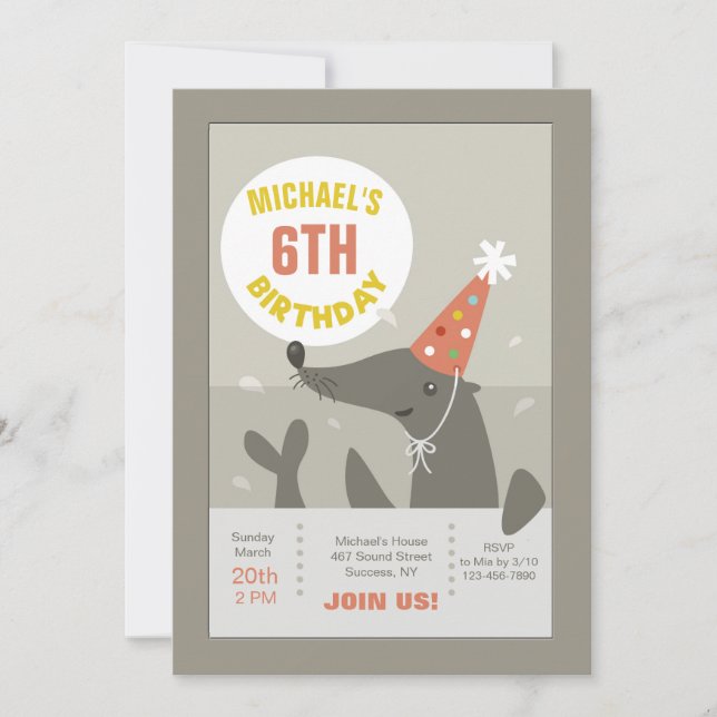 Birthday Seal Invitation (Front)