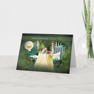BIRTHDAY - SECRET PAL -  ENGLISH COTTAGE GARDEN CARD