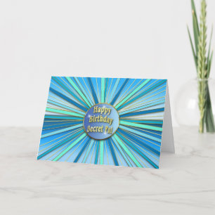 Birthday - SECRET PAL - Sunburst - Blues/Golds Card