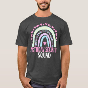 Birthday Security Squad Party Matching Womens Appr T-Shirt