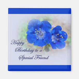 Birthday Serenade in Blue Wildflower Magnet