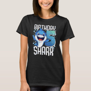 Birthday Shark 5th Birthday Boy Shark 5 Years Shar T-Shirt