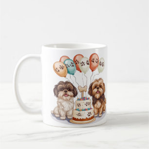 Birthday Shih Tzu Dogs Birthday Cake Coffee Mug