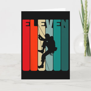 Birthday Shirt 11 Years Climbing 11th Birthday Boy Card