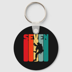 Birthday Shirt 7 Years Climbing 7th Birthday Boys Key Ring