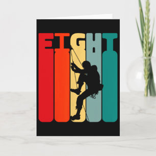 Birthday Shirt 8 Years Climbing 8th Birthday Boys Card