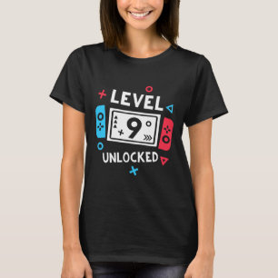 Birthday Shirt Boy Level 9 Unlocked Video Game Par