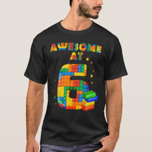 Birthday Shirt For Kids 6 Building Blocks Bricks P