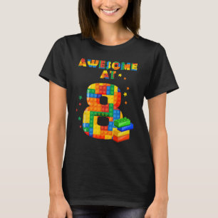 Birthday Shirt For Kids 8 Building Blocks Bricks T