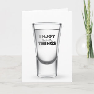 Birthday Shot Glass With Text Card