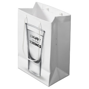 Birthday Shot Glass With Text Medium Gift Bag