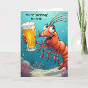 Birthday Shrimp With a Beer Card