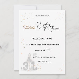 birthday sign, welcome sign, 31st birthday invitation