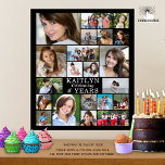 Birthday Simple 21 Photo Collage Custom Poster<br><div class="desc">Create your own personalised, custom colour commemorative photo collage poster print celebrating any age birthday for him or her utilising this easy-to-upload template with 21 pictures in various shapes and sizes to accommodate a variety of photographic subjects with your custom text in your choice of font styles and colours (shown...</div>