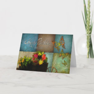 BIRTHDAY - SISTER - COUNTRY FLOWERS CARD