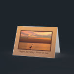 Birthday, Sister-in-law, Ocean View at Sunset Card<br><div class="desc">A beautiful sunset over the shores of the Gulf of Mexico with shades of red, gold, and orange make a splendid and colourful image for this birthday greeting card for a sister-in-law. A great blue heron bird stands in the water in the foreground while two sea gulls are seen in...</div>