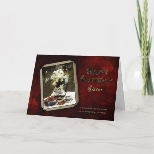 BIRTHDAY - SISTER - VINTAGE CARD