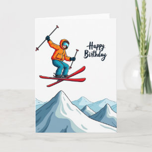 Birthday Ski Jump Card