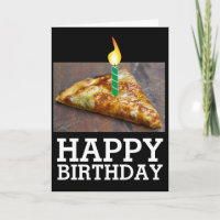 BIRTHDAY SLICE OF PIZZA WITH CANDLE CARD