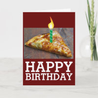 BIRTHDAY SLICE OF PIZZA WITH CANDLE CARD