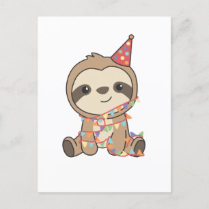 Birthday Sloth For Children A Birthday Holiday Pos Postcard