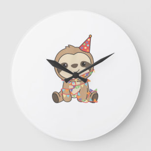 Birthday Sloth For Kids A Birthday Sloth T-Shirt Large Clock