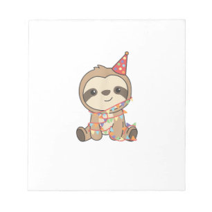 Birthday Sloth For Kids A Birthday Sloth T-Shirt Notepad